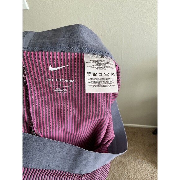 Nike Pro Elite Women’s Size Large Running Tights Pants FD5889-000 Pink/Gray - Picture 4 of 5